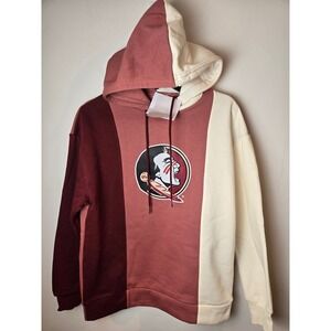 Gameday Couture Florida State Seminoles FSU Colorblock Hoodie Garnet Cream Small